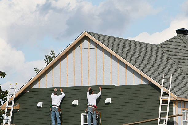 Professional Emergency Siding Repair technician working in Coulters, PA